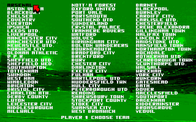 International Soccer screenshot 2 for Amiga